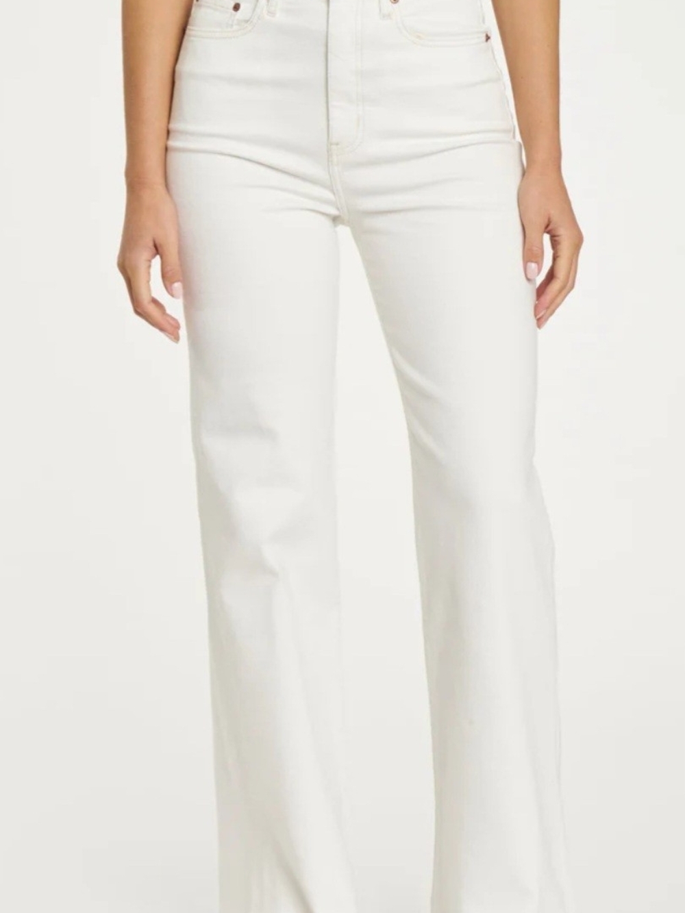 Daze High-Rise Off White Straight-Leg Women's Jeans